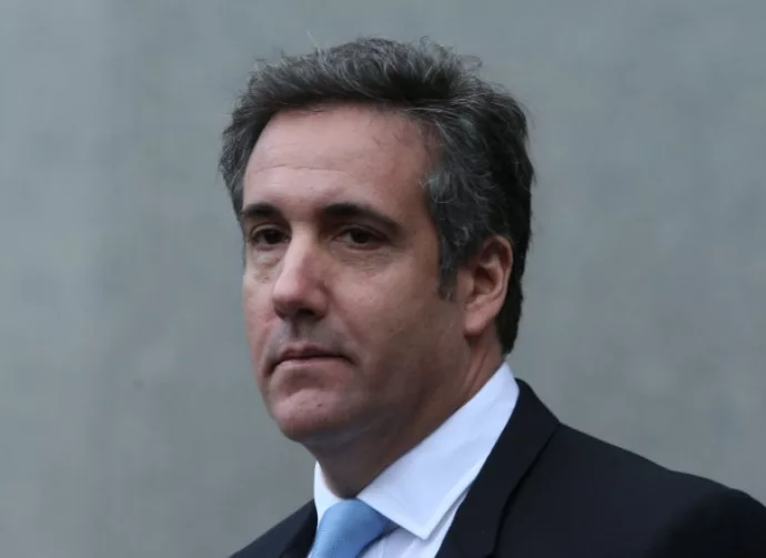 Donald Trump's ex-attorney Michael Cohen leaves federal court in Lower Manhattan after hearing. NEW YORK CITY - APRIL 16 2018