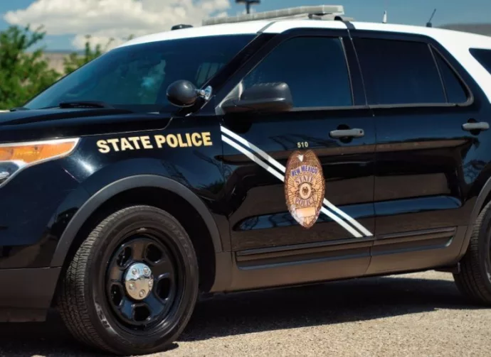New Mexico State Police cruiser at New Mexico State Police station Alamogordo NM 88310. 18 June 2021