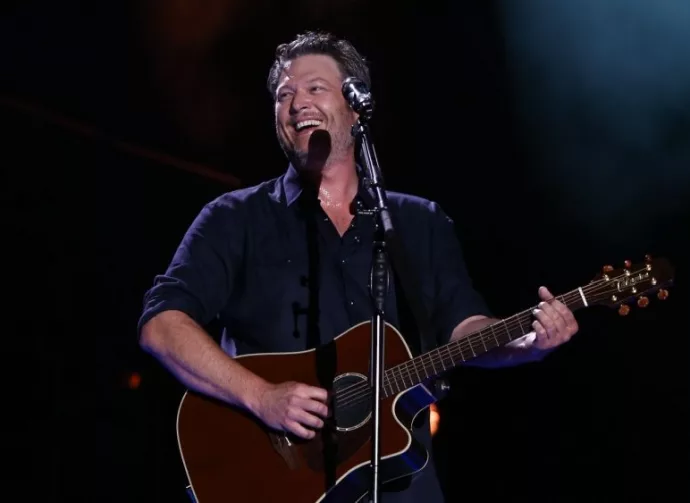 Blake Shelton performs in concert during the 2017 CMA Music Festival on June 9^ 2017 at Nissan Stadium in Nashville^ Tennessee.