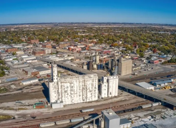 Aerial View of the Omaha Suburb of Fremont^ Nebraska