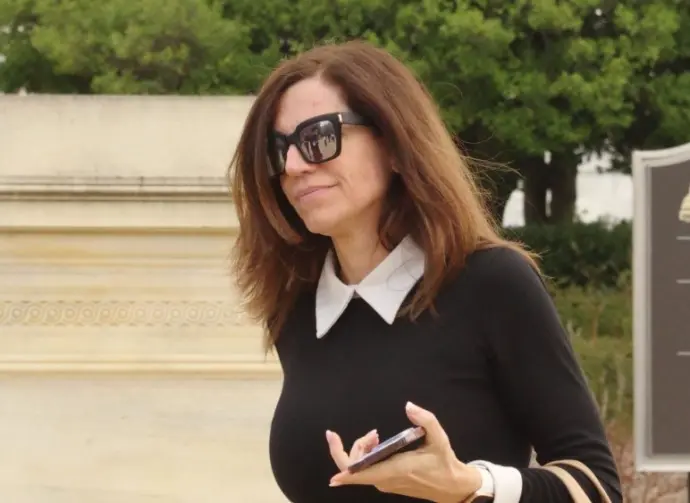 U.S. Rep. Nancy Mace (R-S.C.) walks out of the U.S. Capitol. WASHINGTON^ DC - March 13^ 2024