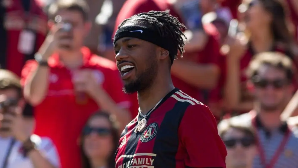 Music Producer Metro Boomin attended the MLS Atlanta United Hosted Orlando City on Saturday 29th^ 2017 at the Georgia Tech campus Bobby Dodd Stadium in Atlanta^ Georgia - USA