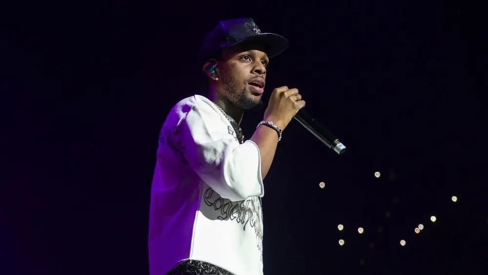 Toosii Performs on the Nostalgia Tour in Jacksonville Florida USA December 18^ 2023 at The Vystar Veterans Memorial Arena