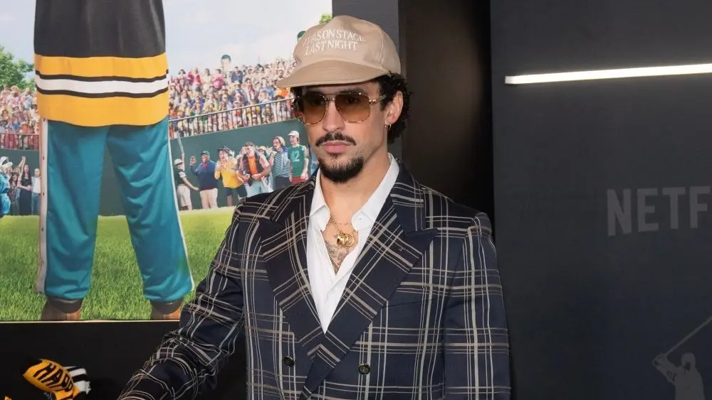 Bad Bunny attends Netflix's 'Happy Gilmore 2' premiere at Jazz at Lincoln Center^ New York^ NY^ July 21^ 2025.