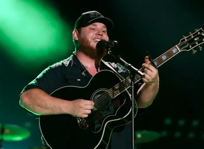 Luke Combs performs at the 2018 CMA Fest at Nissan Stadium on June 9^ 2018 in Nashville^ Tennessee.