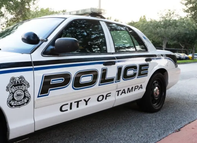 City of Tampa police car in Florida Tampa^ FL - September 10^ 2021