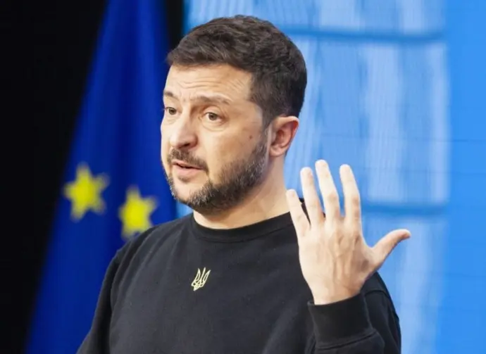 Ukrainian President Volodymyr Zelensky held a press conference in Brussels. 20.05.2025 Brussels^ Belgium