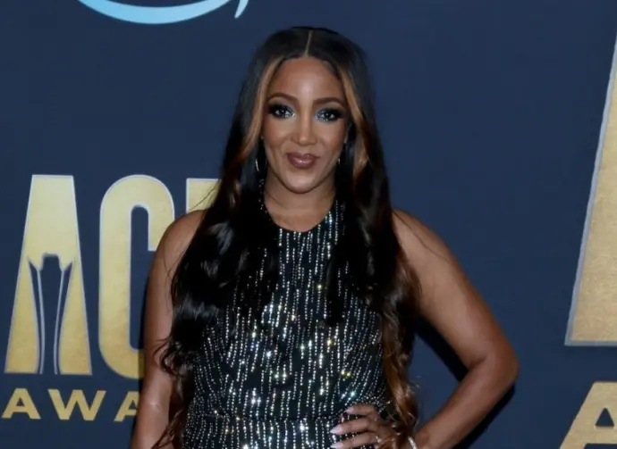 Mickey Guyton at the 2022 Academy of Country Music Awards Arrivals at Allegient Stadium on March 7^ 2022 in Las Vegas^ NV