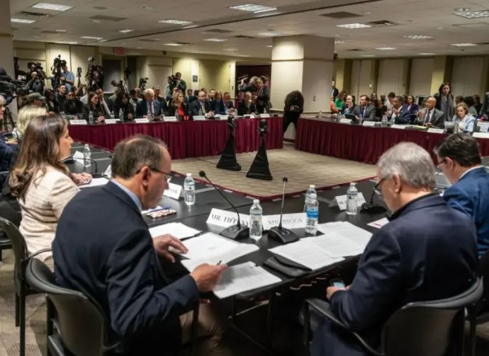 House Judiciary Committee holds field hearing on New York City violent crimes at Javits Federal Building in New York City on April 17^ 2023