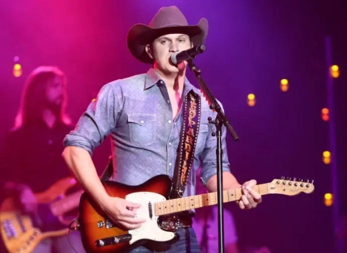 Jon Pardi performs onstage during the "All Time High" tour at the Paramount on January 16^ 2016 in Huntington^ New York.