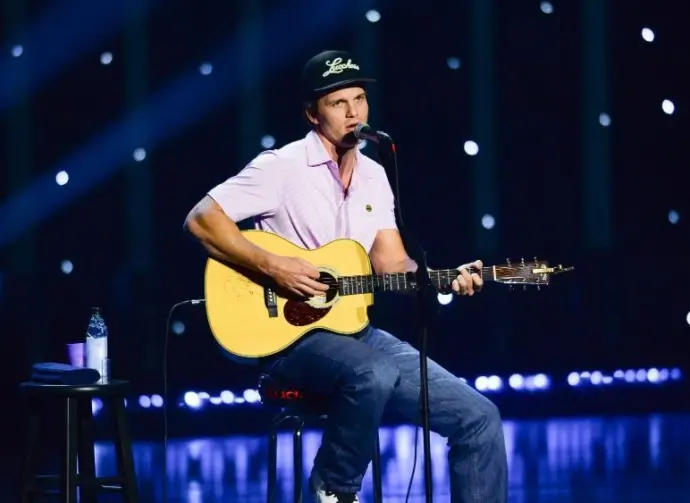 Parker McCollum performs in Hollywood^ Florida on November 14^ 2024. The performance was part of Audacy’s Stars and Strings benefit concert