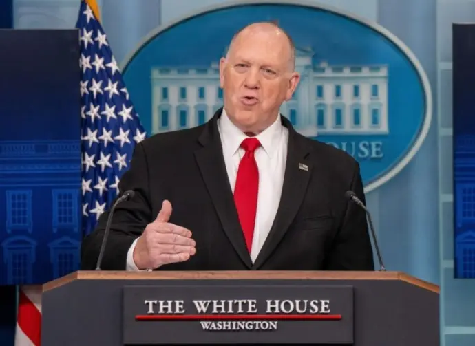 Border Czar Tom Homan at a White House Press Briefing Washington Dc^ United States^ April 28 2025