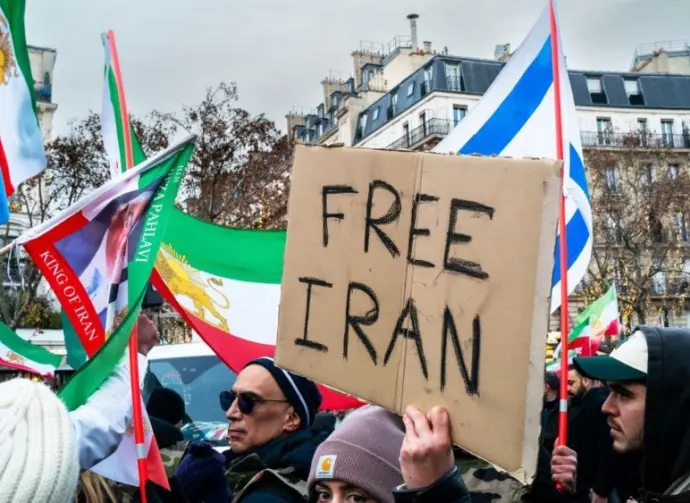 Demonstration in support of the popular uprising in Iran in the streets of Paris Paris^ France^ Europe^ January 11 2026
