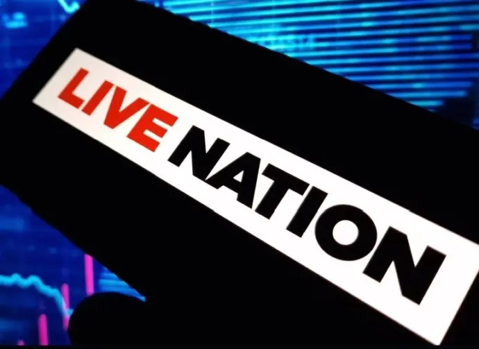 Live Nation company logo displayed on mobile phone Konskie^ Poland - November 24^ 2024