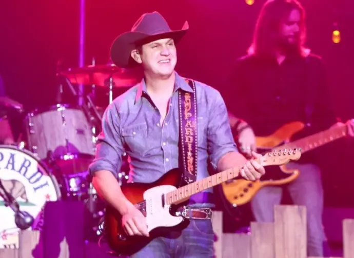 Jon Pardi performs onstage during the "All Time High" tour at the Paramount on January 16^ 2016 in Huntington^ New York.