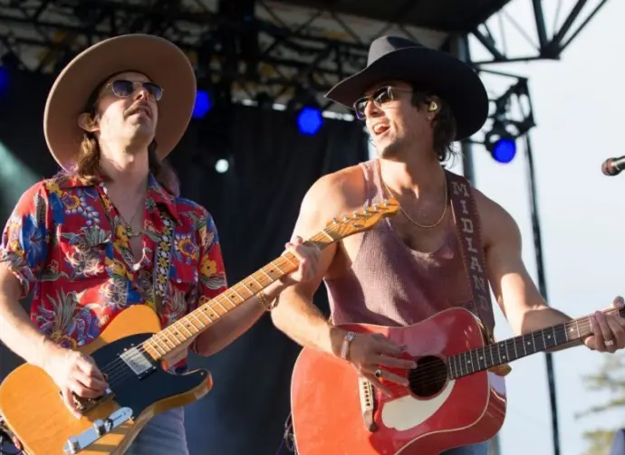 L to R) Cameron Duddy and Mark Wystrach of the band Midland perform at BottleRock. Napa^ CA/USA: 5/24/19