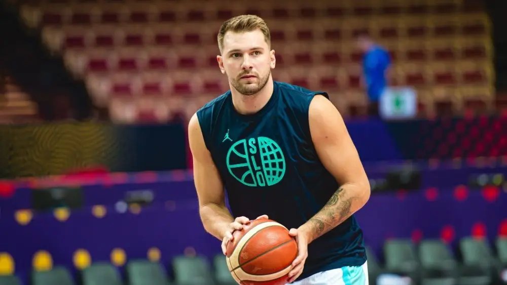 EuroBasket 2025: Slovenia - Poland at Spodek Arena Katowice. Luka Dončić (Slovenia^ 77). KATOWICE^ POLAND – AUGUST 28^ 2025