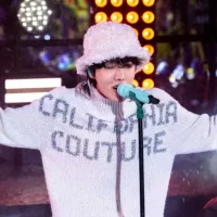 J-Hope^ K-pop rapper and member of BTS^ at 2023 Times Square New Year's Eve celebration in New York on December 31^ 2022
