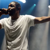 Kendrick Lamar performs onstage at the 2016 Okeechobee Music and Arts Festival. Okeechobee^ Florida - March 5^ 2016