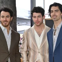 Kevin Jonas^ Nick Jonas and Joe Jonas at the Hollywood Walk of Fame Star ceremony. LOS ANGELES^ CA. January 30^ 2023