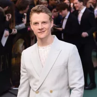 Patrick Gibson arriving for the "TOLKIEN" premiere at the Curzon Mayfair^ London LONDON^ UK. April 29^ 2019