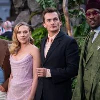Gareth Edwards^ Jonathan Bailey^ Scarlett Johansson^ Rupert Friend^ Mahershala Ali attend the "Jurassic World Rebirth" World Premiere at Odeon Luxe Leicester Square. London^ England^ UK-June 17^ 2025