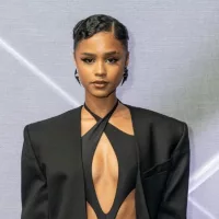 Tyla Seethal attends the HM Mugler launch at Lexington Armory in New York on April 19^ 2023