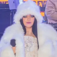 Jessie Murph perform on stage w/Jelly Roll during 2024 New Year's celebration on Times Square in New York on December 31^ 2023.