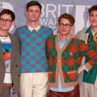 Glass Animals attend The BRIT Awards 2022 at The O2 Arena in London^ England. London^ United Kingdom - February 08^ 2022