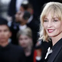 Uma Thurman attends the 'Based On A True Story' premiere during the 70th Cannes Film Festival on May 27^ 2017 in Cannes^ France.