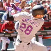 Nolan Arenado 3rd baseman for the Colorado Rockies at Chase Field in Phoenix^AZ USA April 30^2017.