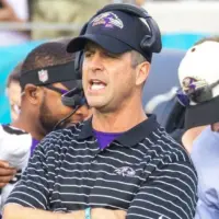 JOHN HARBAUGH BALTIMORE RAVENS VS JACKSONVILLE JAGUARS NOVEMBER 27^ 2022 at TIAA BANK FIELD JACKSONVILLE FLORIDA