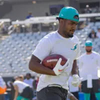 17 JAYLEN WADDLE WR MIAMI DOLPHINS VS JACKSONVILLE JAGUARS PRE SEASON WEEK 3 AUGUST 26^ 2023 EVERBANK STADIUM JACKSONVILLE FLORIDA
