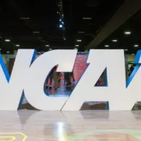 NCAA Sign at the Tampa Convention Center During the 2019 NCAA Women's Final Four Tampa Bay Tampa^ Florida / USA - April 6^ 2019