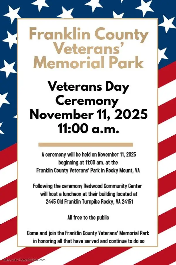 Franklin County Veterans Memorial Park – Veterans Day Ceremony