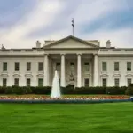 Early spring at the White House Washington DC