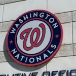 Nationals Park MLB Team Executive Office entrance sign on stadium walls along South Capitol street in Southeast DC waterfront Washington^ D.C. / US - September 25 2019