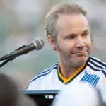 John Ondrasik AKA Five For Fighting performs before the Los Angeles Galaxy MLS game against the Seattle Sounders on October 19th 2014 at the StubHub Center.