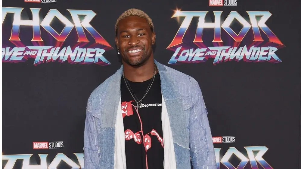 DK Metcalf arrives for the ‘THOR: Love and Thunder’ World Premiere on June 23^ 2022 in Hollywood^ CA