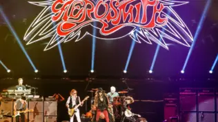 American rock band Aerosmith performs at Olimpiysky on May 24^ 2014 in Moscow MOSCOW^ RUSSIA - MAY 24^ 2014