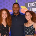 Michael Strahan^ Sophia Strahan & Isabella Strahan at the Nickelodeon Kids' Choice Sports Awards 2018 at Barker Hangar