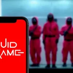 Smartphone with the logo of "The Squid Game"