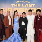 Daniel Dae Kim^ Ken Leung^ Kiawentiio Tarbell^ Gordon Cormier^ Ian Ousley^ Dallas Liu^ Elizabeth Yu attends the premiere of Netflix's Avatar The Last Airbender. Hollywood^ CA^ February 15^ 2024: