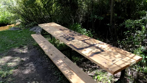 swastika-park-bench