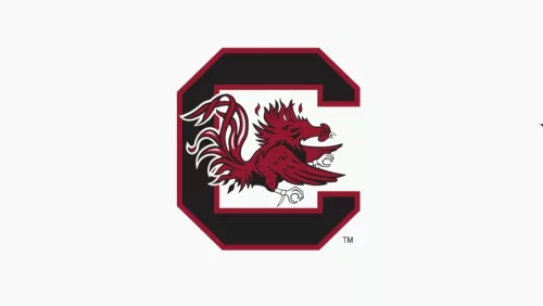 South Carolina Gamecocks Block C vector logo is printed on white background