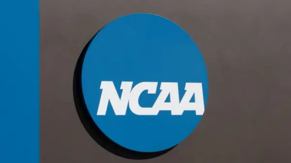 NCAA National Headquarters. The National Collegiate Athletic Association regulates the sports and athletic programs of many universities. Indianapolis - Circa February 2022