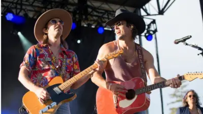 L to R) Cameron Duddy and Mark Wystrach of the band Midland perform at BottleRock. Napa^ CA/USA: 5/24/19