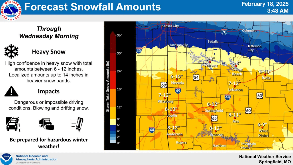 Winter Storm Warning: 8 to 12 Inches Of Snow Expected With Up to 14 ...
