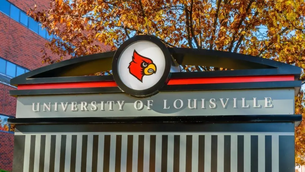 The University of Louisville (UofL) is a public university in Louisville^ Kentucky. The University of Louisville has an enrollment of about 23 thousand students. LOUISVILLE^ KY^ USA - NOV. 20^ 2016