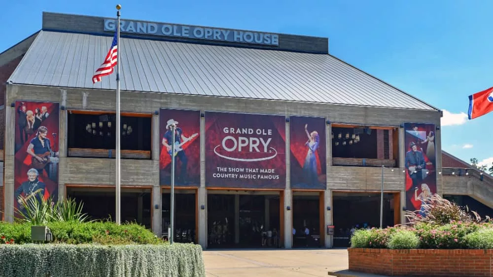 The Grand Ole Opry House^ a world famous concert hall dedicated to honoring country music and its history. Nashville^ TN^ USA